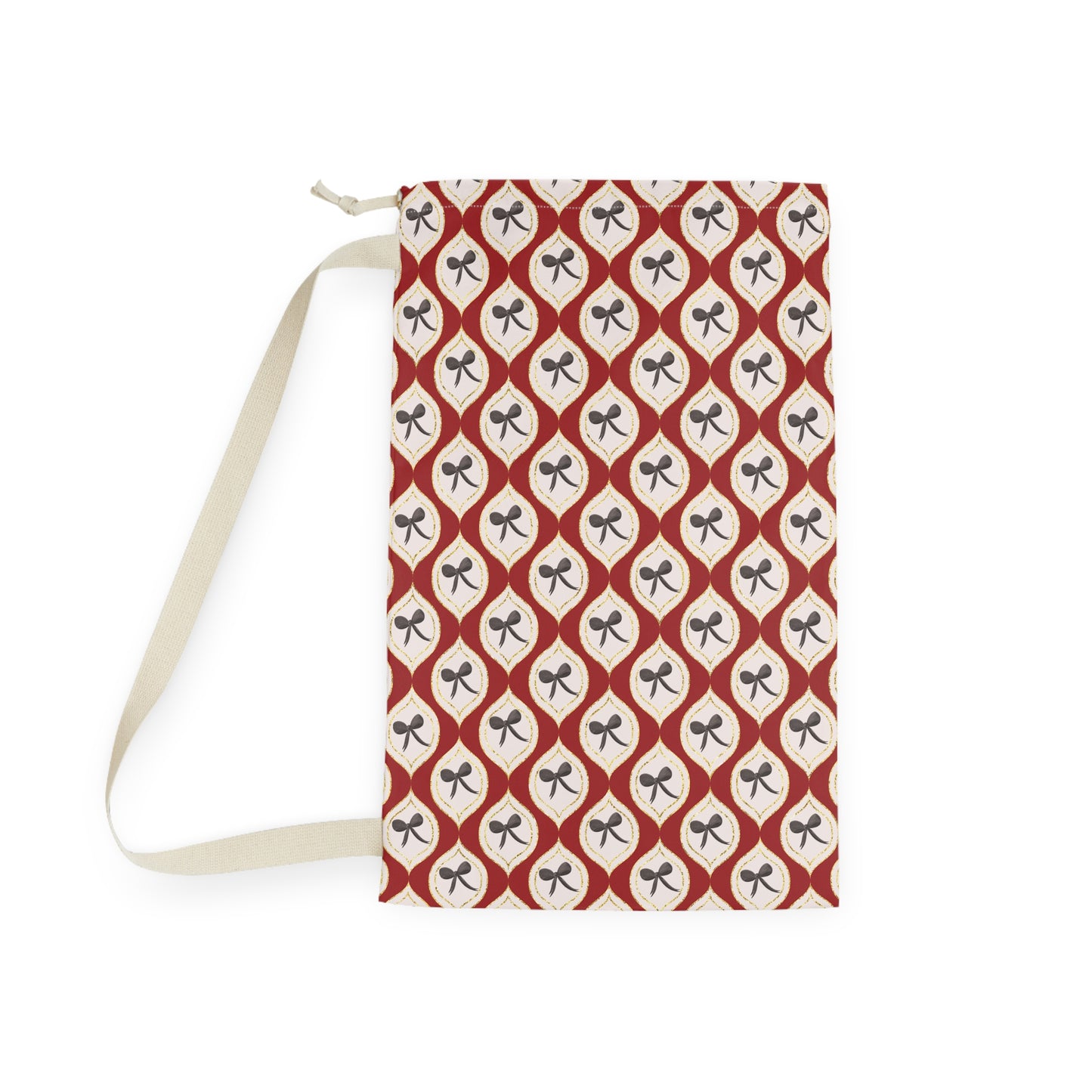 Chic Bow Laundry Bag - Stylish Storage for Home and Travel