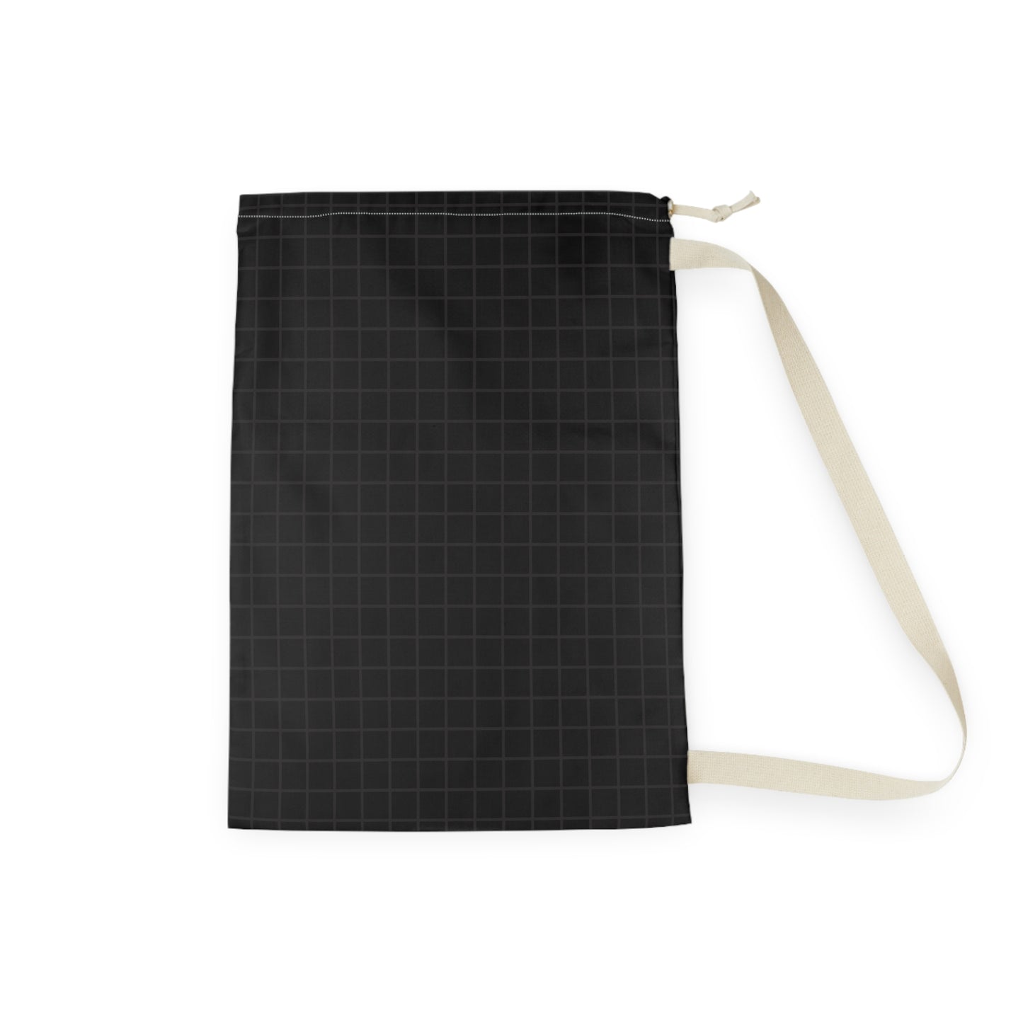 Stylish Black Laundry Bag with Durable Strap for Everyday Use
