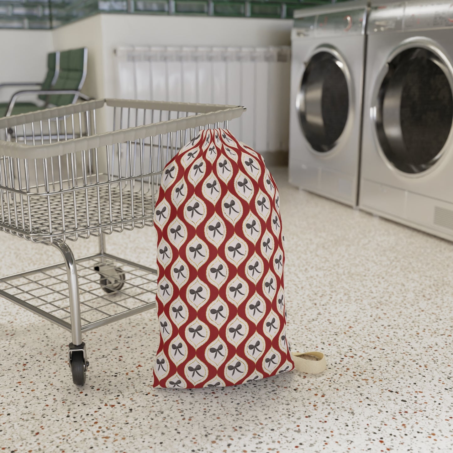 Chic Bow Laundry Bag - Stylish Storage for Home and Travel