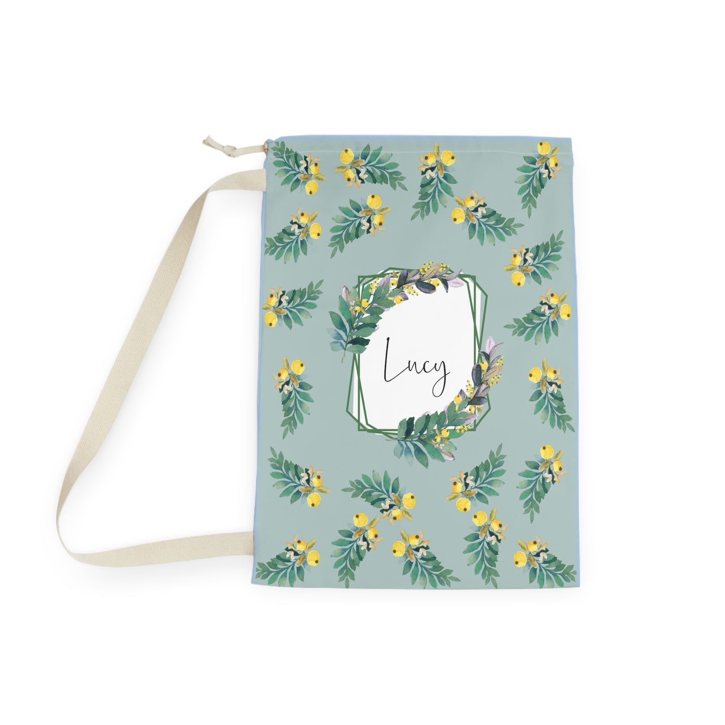 Personalized Lemon Laundry Bag