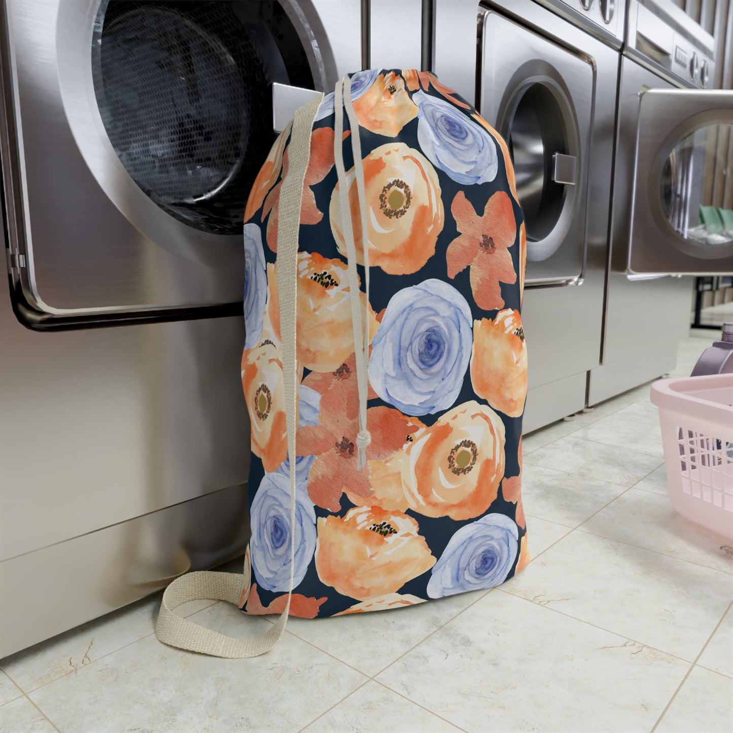 Multicolor Floral Laundry Bag