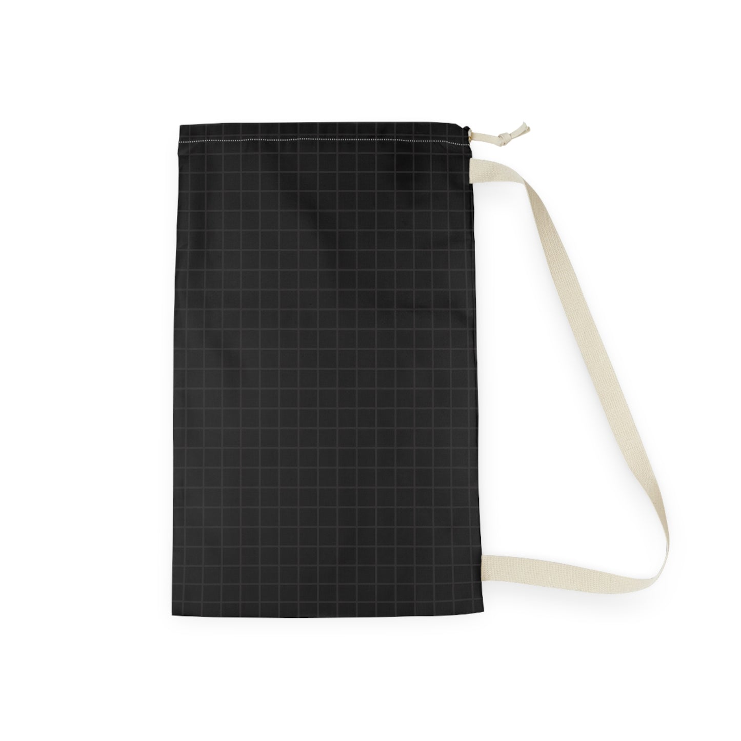 Stylish Black Laundry Bag with Durable Strap for Everyday Use