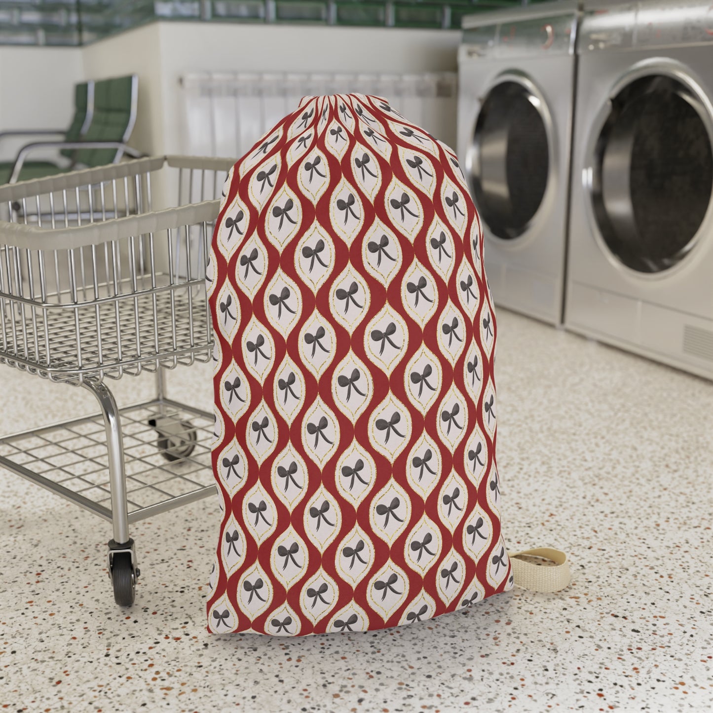 Chic Bow Laundry Bag - Stylish Storage for Home and Travel