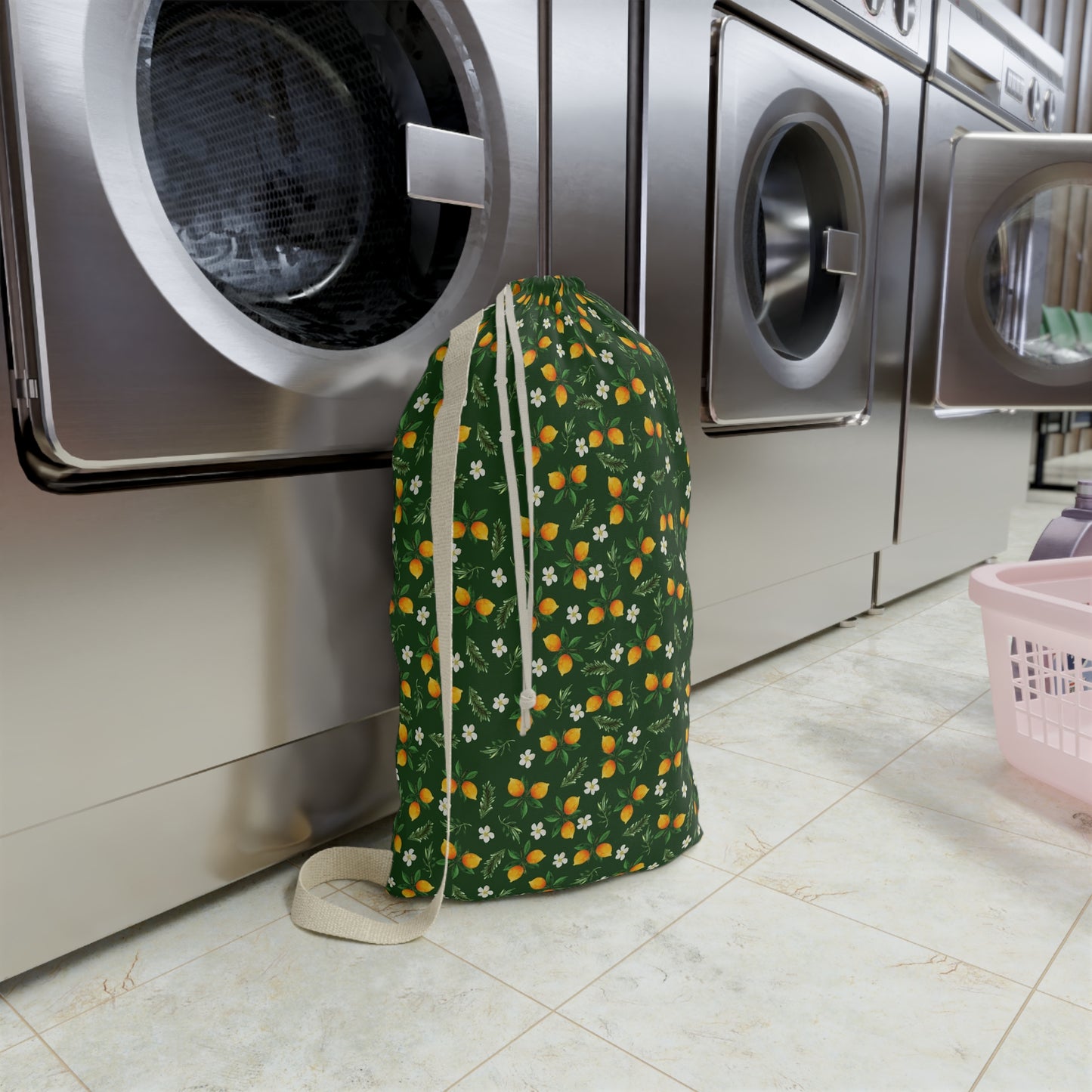 Oranges and Flowers Laundry Bag