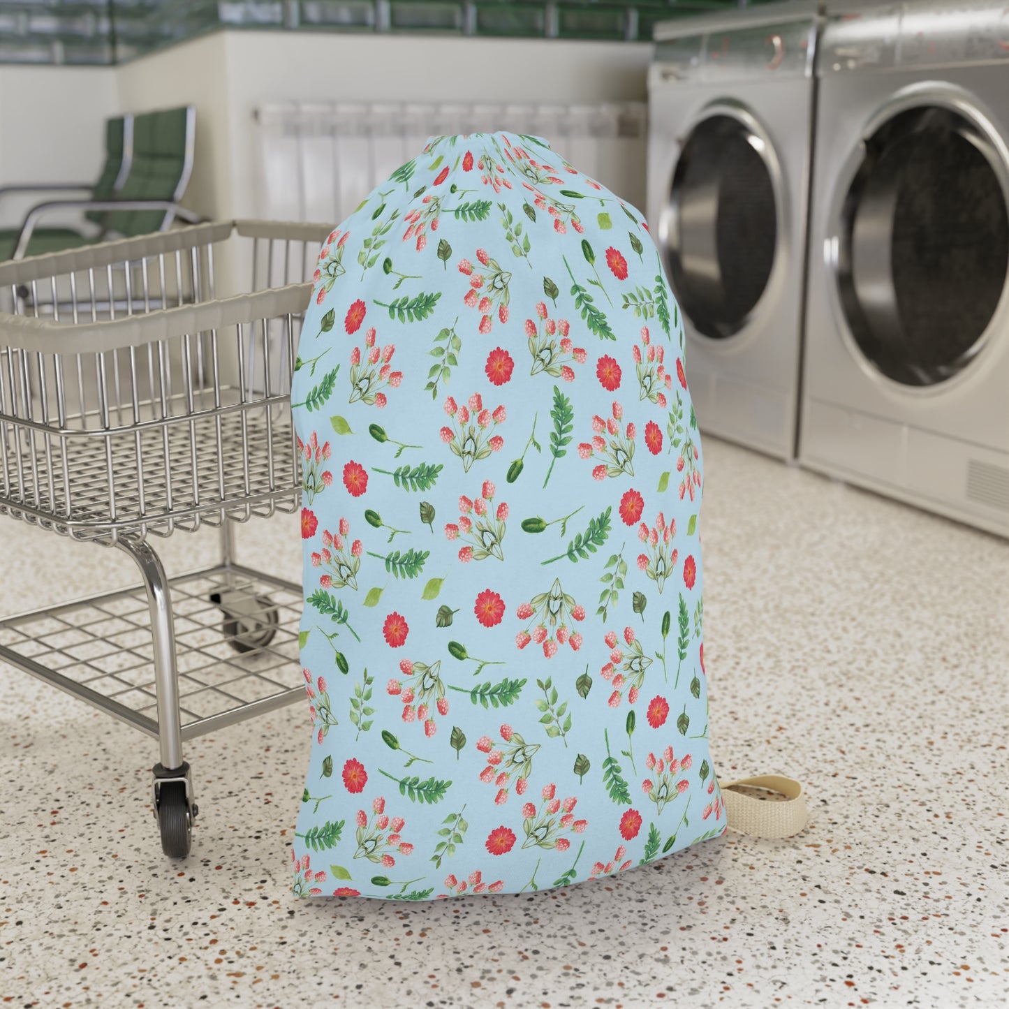 Berries and Floral Laundry Bag