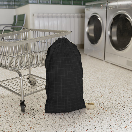 Stylish Black Laundry Bag with Durable Strap for Everyday Use