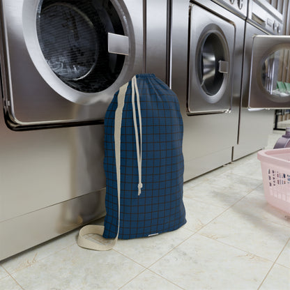 Blue Stylish Laundry Bag with Durable Strap for Everyday Use