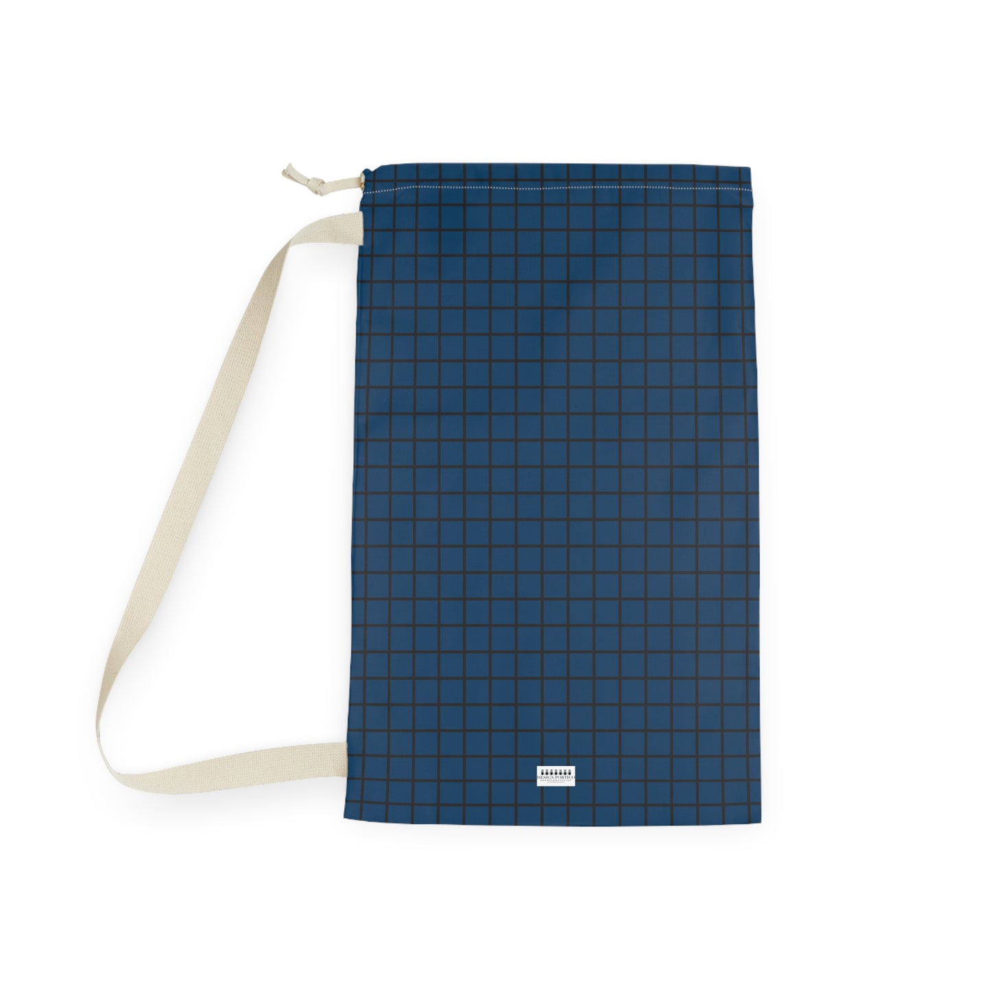 Blue Stylish Laundry Bag with Durable Strap for Everyday Use