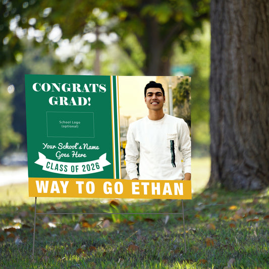 CUSTOM SCHOOL Graduation Yard Sign