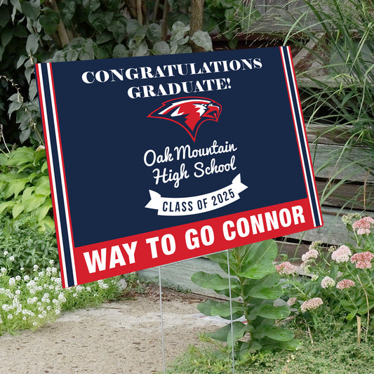 Oak Mountain Graduation Yard Sign without Photo