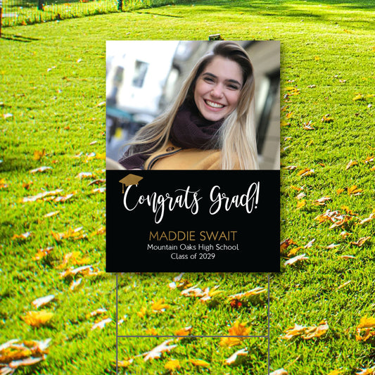 Cursive Graduation Yard Sign