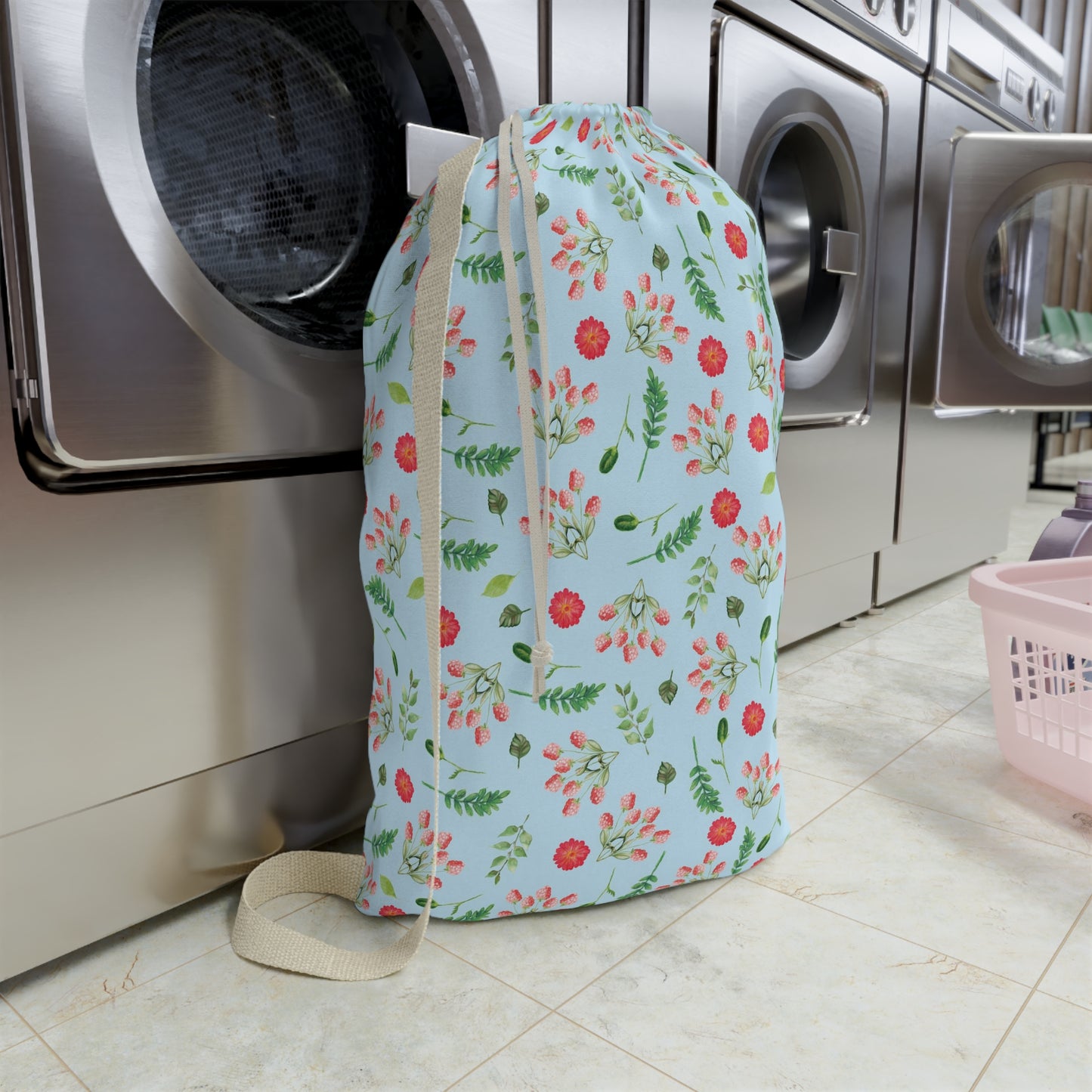 Berries and Floral Laundry Bag