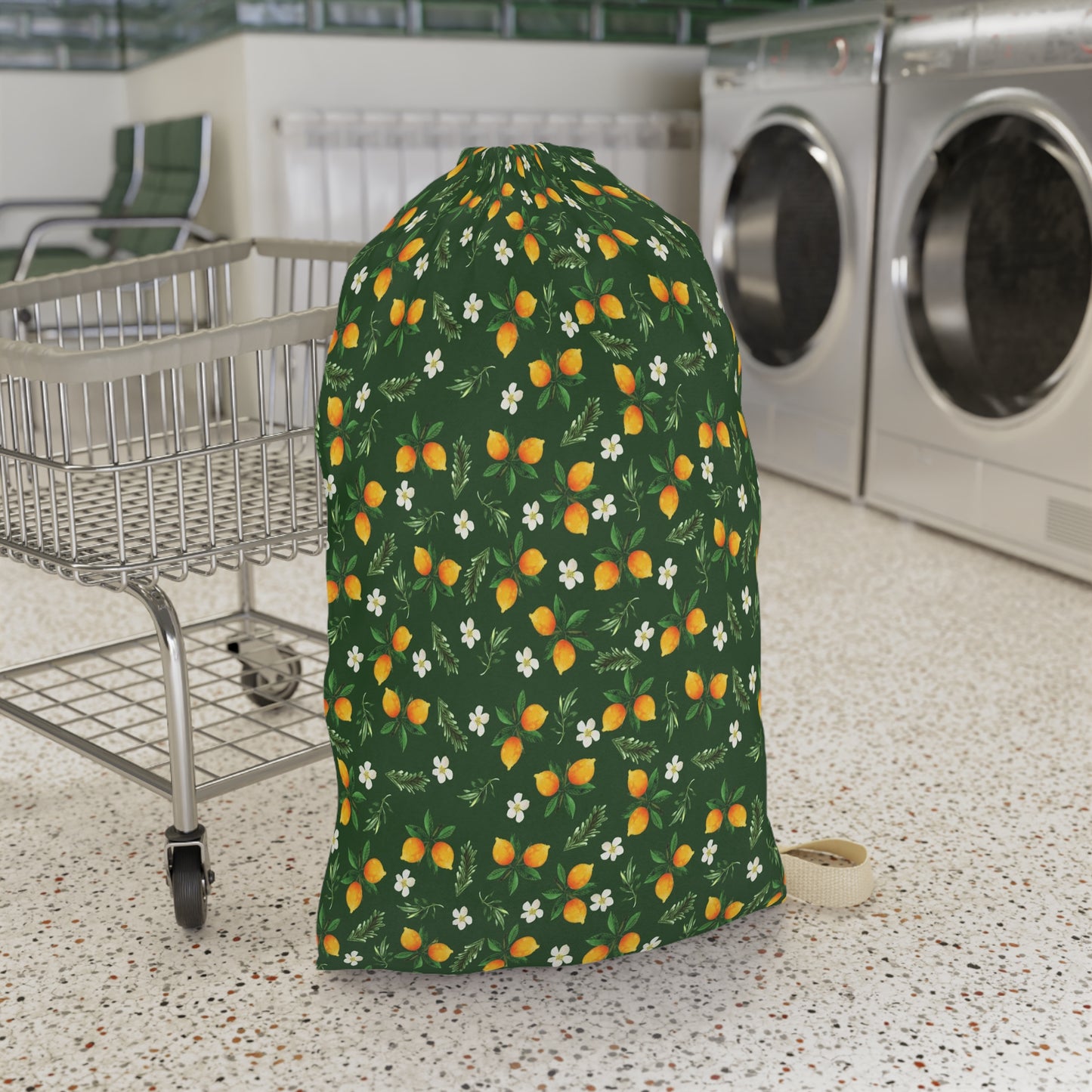 Oranges and Floral Laundry Bag