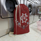 Crimson Monogrammed Laundry Bag