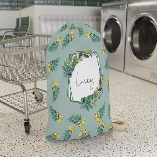 Personalized Lemon Laundry Bag